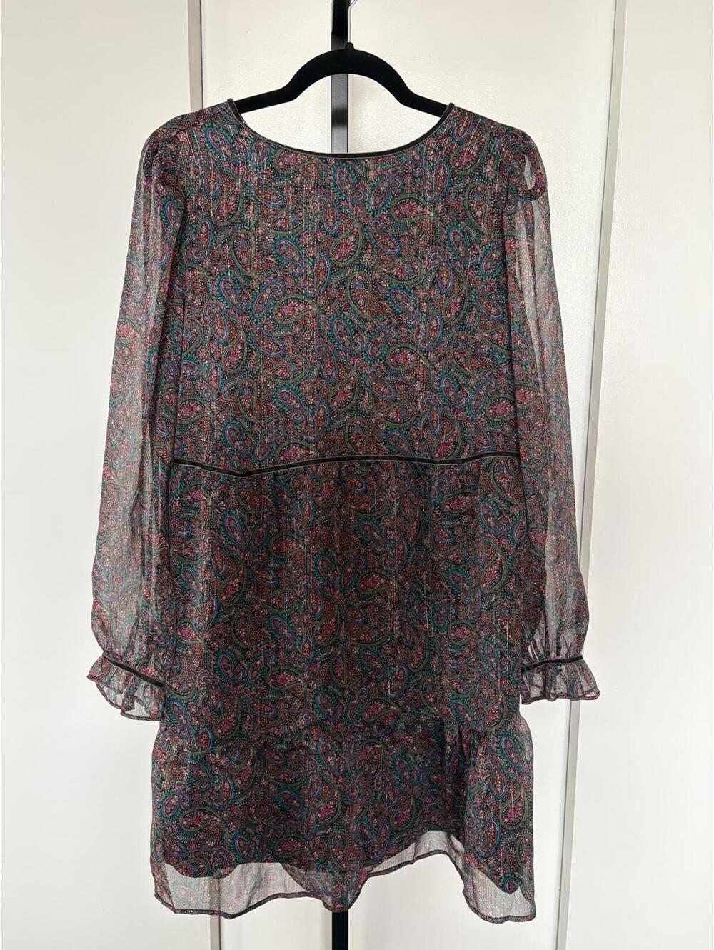 LOFT Paisley Print Long Sleeve Dress Medium